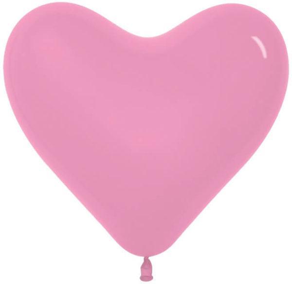 Сердце Розовый, пастель, 30 см